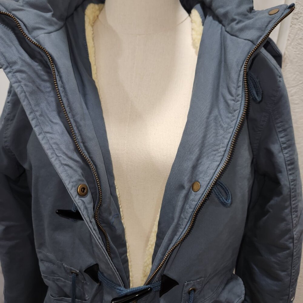 Blue Toggle Sherpa Lined Toggle Jacket - image 5